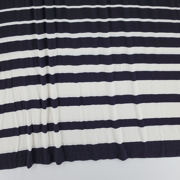 Soma Maxi Dress sz XXL Black White Stripe Sleeveless V Neck Criss‎ Cross Waist - Picture 10 of 11